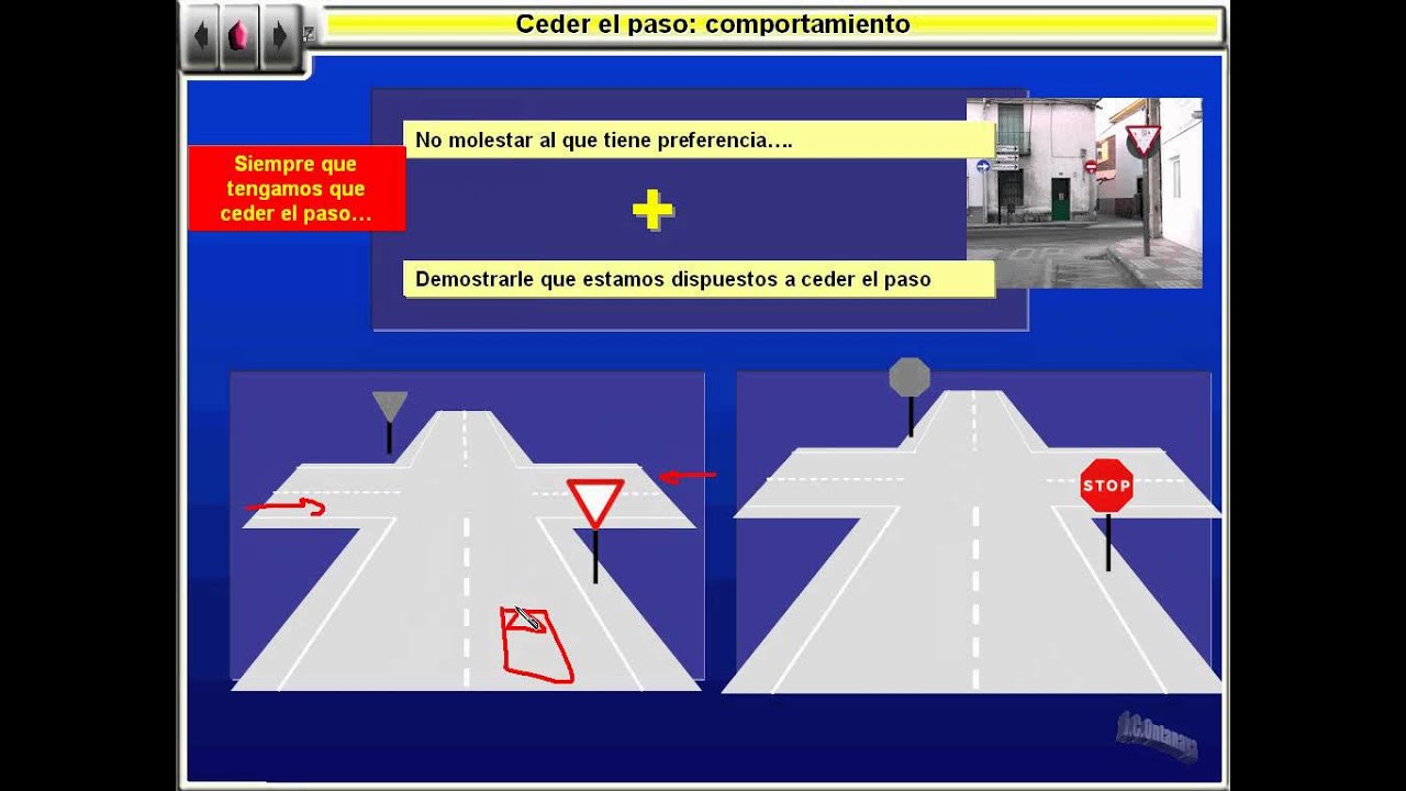 cuál debe ser su comportamiento al ceder el paso
